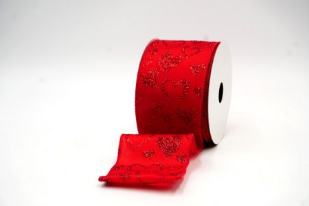 Красная блестящая лента с дизайном сердца для Святого Валентина_KF8370G-7-7