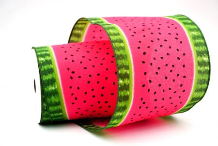 Hot Pink Watermelon Design Wired Ribbon_KF8392GC-5-127