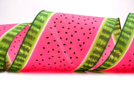 Hot Pink Watermelon Design Wired Ribbon_KF8392GC-5-127
