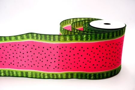 Hete Roze Watermeloen Ontwerp Bedraad Lint_KF8392GC-5-127