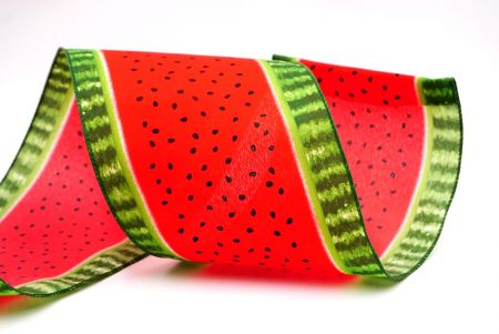 Rotes Wassermelonen-Design-Geschenkband mit Draht_KF8392GC-7-127