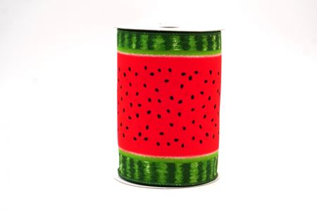Red Watermelon Design Wired Ribbon_KF8392GC-7-127