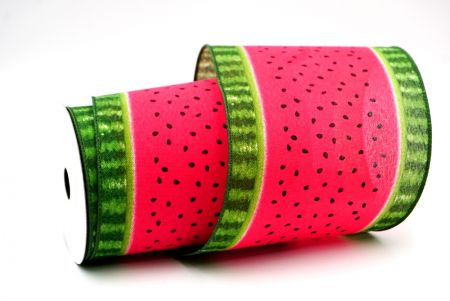 Pink Watermelon Design Wired Ribbon_KF8393GC-5-127
