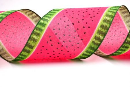 Pink Watermelon Design Wired Ribbon_KF8393GC-5-127