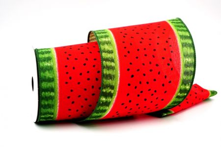 Rotes Wassermelonen-Design-Geschenkband mit Draht_KF8393GC-7-127