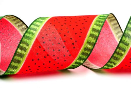 Rotes Wassermelonen-Design-Geschenkband mit Draht_KF8393GC-7-127