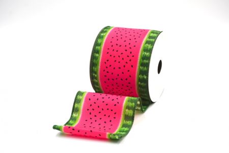 Rosa 1 Wassermelonen-Design-Geschenkband mit Draht_KF8394GC-5-127