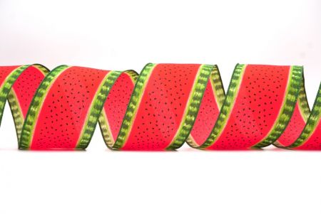 Red 2 Watermelon Design Wired Ribbon_KF8394GC-7-127