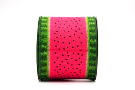 Ruban câblé à motif pastèque rose 2 Watermelon_KF8395GC-5-127