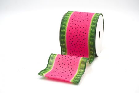 Pink 2 Watermelon Design Wired Ribbon_KF8395GC-5-127