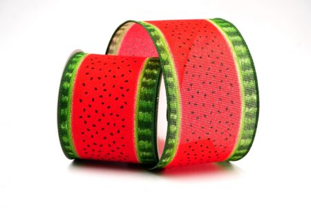 Rood 3 Watermeloen Ontwerp Bedraad Lint_KF8395GC-7-127
