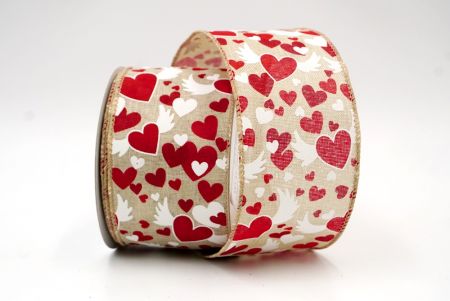 Khaki_Valentine-sydän ja siipisuunnittelun nauha_KF8398GC-13-183