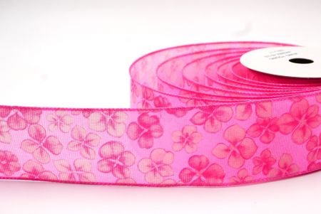 Pink Spring Daisy Flower Wired Ribbon_KF8399GC-40-218