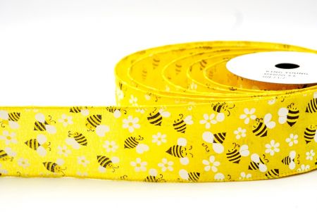Fita com fio de abelha da primavera amarela_KF8402GC-6-6