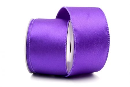 Фиолетовая однотонная проволочная лента_KF8403GC-34-34