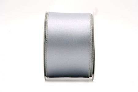 Ruban en fil métallique de couleur unie gris_KF8403GC-50-197