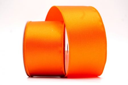 Оранжевая лента с проволокой однотонная_KF8403GC-54-54
