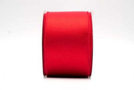 Ruban en fil métallique de couleur unie rouge_KF8403GC-7-7