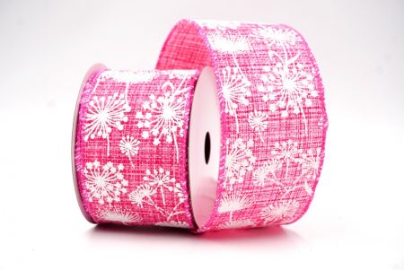 Pink Spring Dandelions Wired Ribbon_KF8404GC-40-218