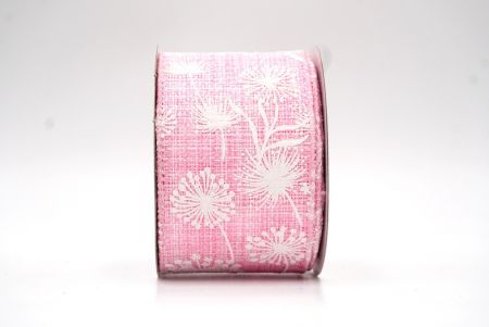 Light Pink Spring Dandelions Wired Ribbon_KF8404GC-5-5