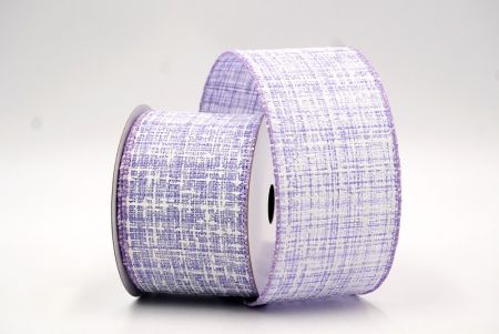 Purple Spring Colors Faux burlap Wired Ribbon_KF8405GC-11-11