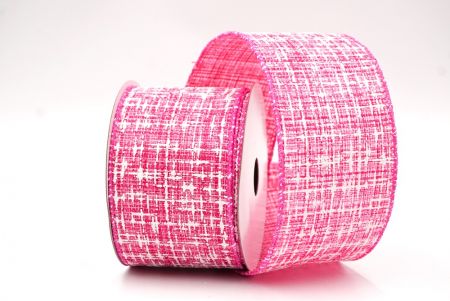 Cinta de arpillera con cableado de imitación de colores rosa oscuro para la primavera_KF8405GC-40-218
