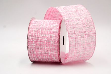 Pink Spring Colors Faux burlap Wired Ribbon_KF8405GC-5-5