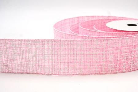 Рожевий весняні кольори, фальшива мішковина, дротяна стрічка_KF8405GC-5-5