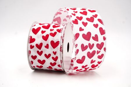 Ruban câblé en forme de cœur blanc et rouge Valentines_KF8413GC-1-1