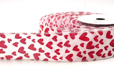 White & red Valentines Heart Wired Ribbon_KF8413GC-1-1
