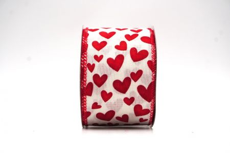 Ruban câblé en forme de cœur blanc et rouge1 Valentines_KF8413GC-2-7