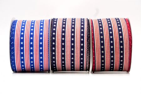4th of July Stars and Stripes Wired Ribbon
