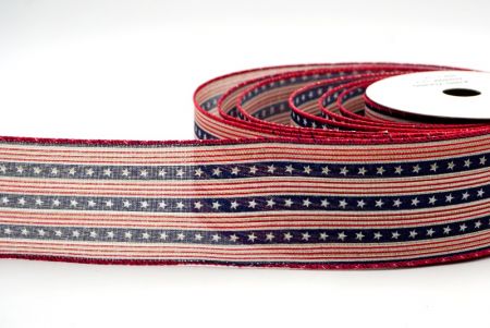 Natural/Red_4th of July Stars and Stripes Wired Ribbon_KF8445GC-13-7