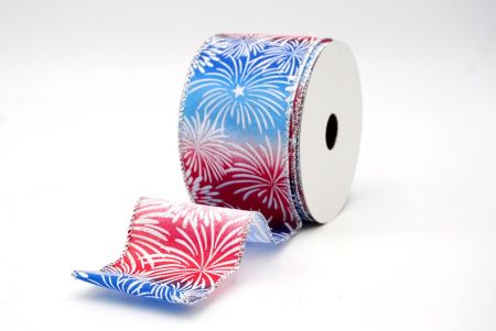 Red/Blue_USA Celebration Patriotic Wired Ribbon_KF8463G-1