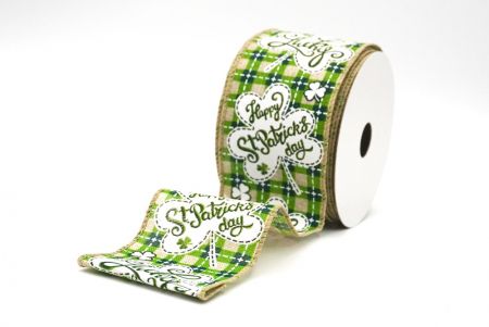 Hellbraun kariertes fröhliches St. Patrick & Lucky Design Drahtband_KF8474GC-13-183