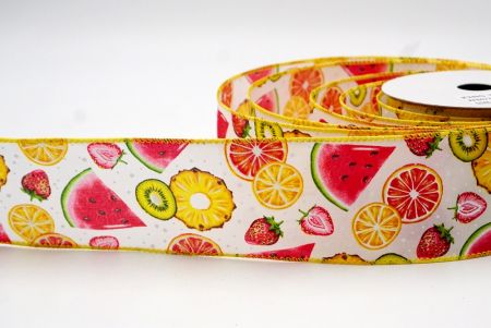 White/Yellow_Summer Fruits Wired Ribbon_KF8477GC-1-6