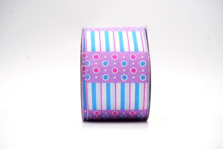 Purple Colorful Polka Dots & Stripe lines KF8478GC-11-11