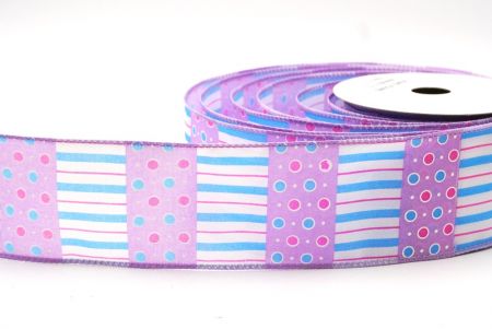 Purple Colorful Polka Dots & Stripe lines KF8478GC-11-11