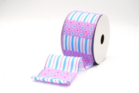 Purple Colorful Polka Dots & Stripe lines KF8478GC-11-11