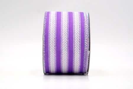 Purple_Spring Chevron Stripe Wired Ribbon_KF8479GN-11