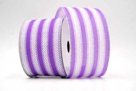 Purple_Spring Chevron Stripe Wired Ribbon_KF8479GN-11