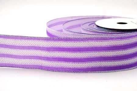 Purple_Spring Chevron Stripe Wired Ribbon_KF8479GN-11