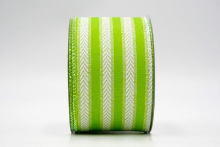 Lt. Green_Spring Chevron Stripe Wired Ribbon_KF8479GN-15