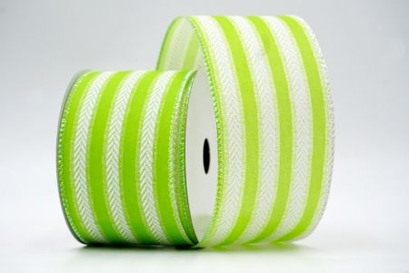 Lt. Green_Spring Chevron Stripe Wired Ribbon_KF8479GN-15