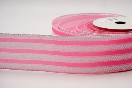 Pink_Spring Chevron Stripe Wired Ribbon_KF8479GN-5