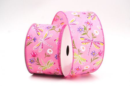 Rosa Libellen & Blumen Design Drahtband_KF8480GC-5-218