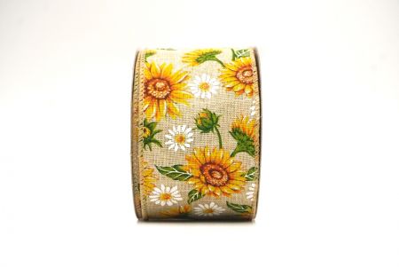 Hellbraunes Sonnenblumen-Design-Drahtband_KF8488GC-13-183