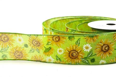 Apfelgrünes Sonnenblumen-Design-Drahtband_KF8488GC-15-42