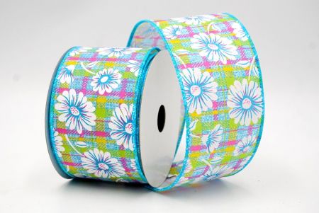 Blu_Fiore a quadri Daisy Wired Ribbon_KF8489GC-12-213