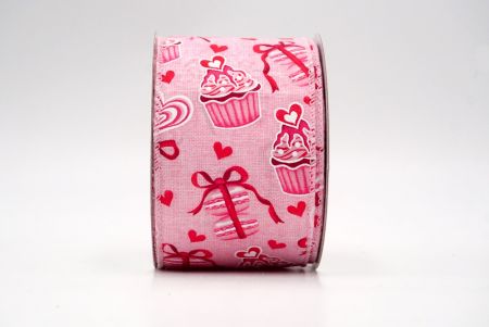 Pink_Valentine Cupcake and Macaroon Wired Ribbon_KF8493GC-5-5